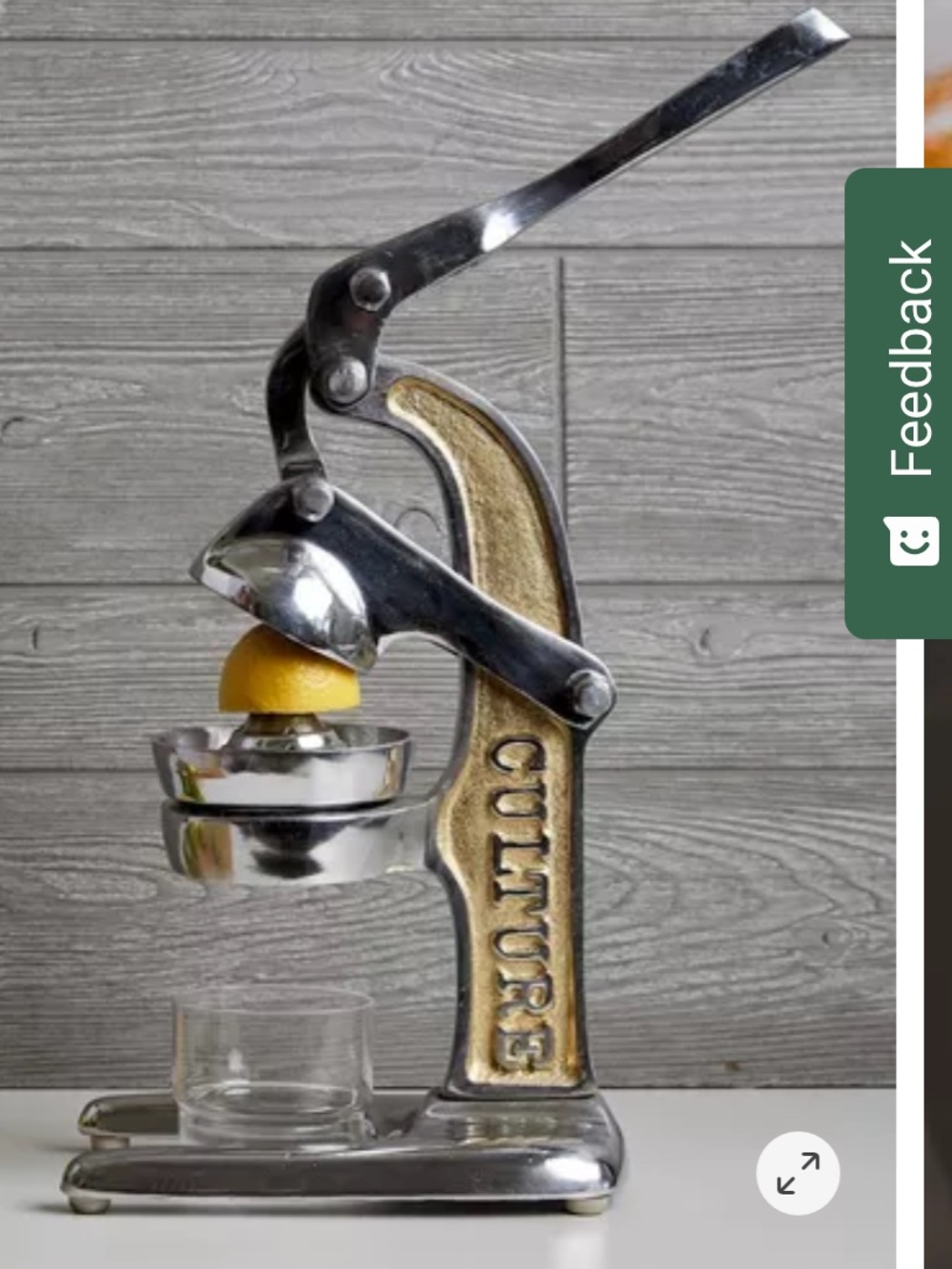 Verve Culture Gold Artisan Citrus Juicer